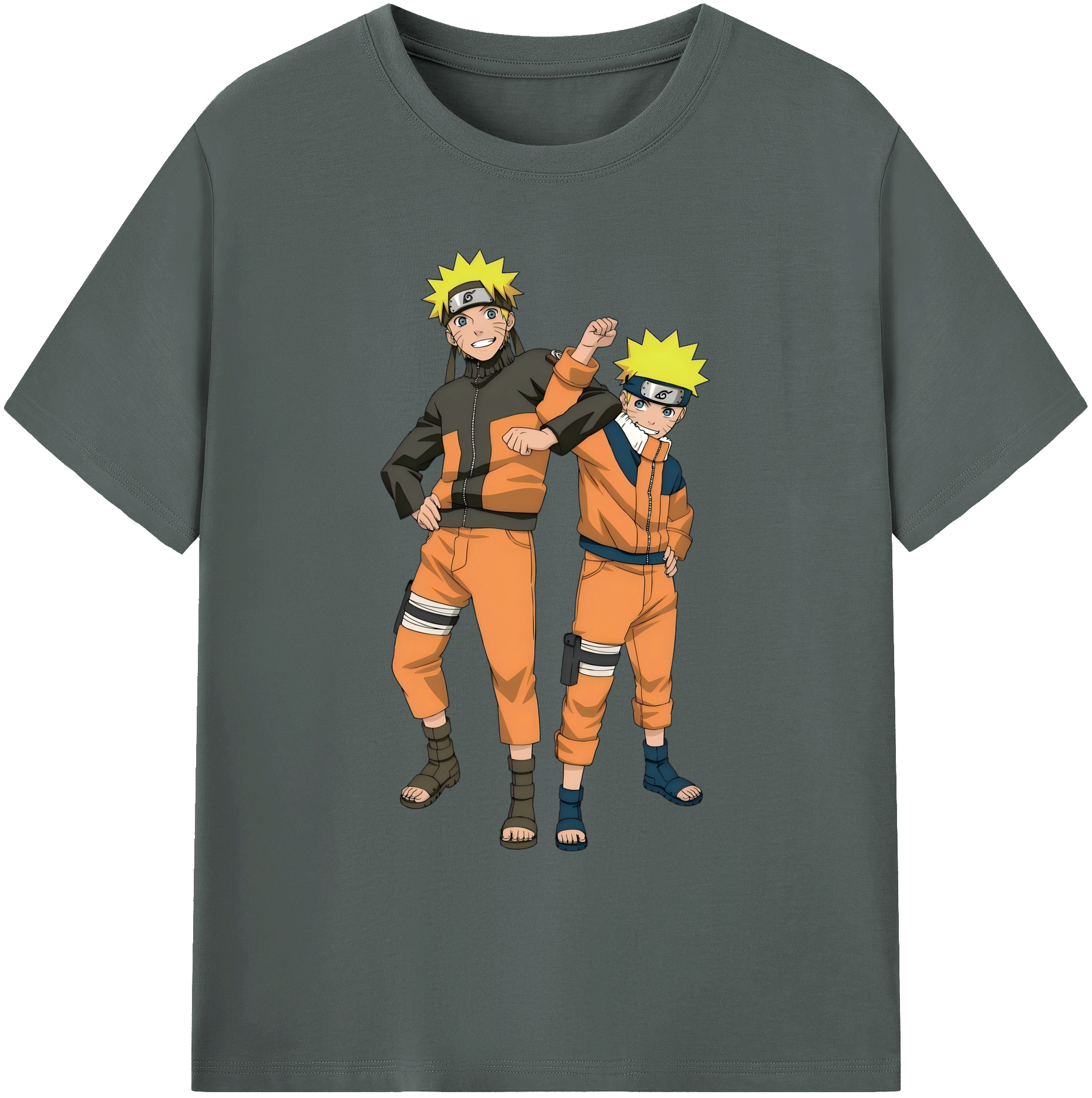 （画像用） NARUTO -ナルト- うずまき ナルト Uzumaki Naruto 綿100％ メンズ半袖Tシャツ｜肌触りやわらか＆通気性